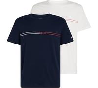 Tommy Jeans TJM SLM Entry GRPHC T EXT 2 PCK S/S T-Shirt Men's, Multi (Dark Night Navy/Ecru), XXL