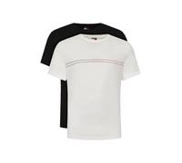 Tommy Jeans TJM SLM Entry GRPHC T EXT 2 PCK S/S T-Shirt Men's, Multi (Ecru/Black), L