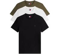 Tommy Jeans TJM Xslim 3 Pack Tee Ext Dm0Dm21579 T-Shirt S/S, Multi (Black/Dark Greenery/Ecru), XL Homme