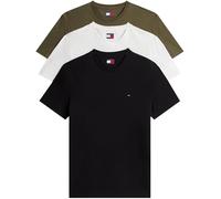 Tommy Jeans TJM Xslim 3 Pack Tee Ext Dm0Dm21579 T-Shirt S/S, Multi (Black/Dark Greenery/Ecru), XS Homme