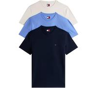 Tommy Jeans TJM XSLIM 3PACK Tee EXT DM0DM21579 S/S T-Shirt, Multi (Dnn/Ancient White/Lt Hori Blue), XXL, Multicolore (Dnn/Blanc Ancien/Bleu Lt Hori), XXL