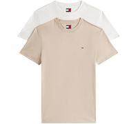 Tommy Jeans TJM XSLIM Lot de 2 t-Shirts en Jersey EXT DM0DM20687 S/S pour Homme, Multicolore (écru/Sable du golfe), M, Multicolore (écru/Sable du golfe), M