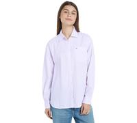 Tommy Jeans TJW Boxy Linen Shirt DW0DW17737 Blouses, Violet (Lavender Flower/Stripe), M Femme