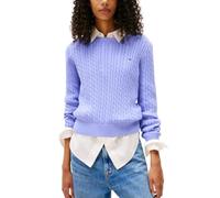 Tommy Jeans Tjw Cable Essential Sweater Dw0Dw18683 Pull-Over, Blue (Vintage Iris), S Femme