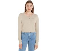 Tommy Jeans TJW CRP Essential Cardigan DW0DW17252, Beige (Newsprint), L Femme