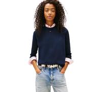 Tommy Jeans TJW Essential Crew Sweater EXT DW0DW20159 Pull pour Femme Bleu Marine foncé Taille L, Bleu Marine foncé, L