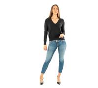 Tommy Jeans Tjw Essential Vneck Sweater Ext Dw0Dw19888 Pull-Over, Black (Black), M Femme