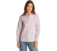Tommy Jeans TJW REG Oxford Shirt DW0DW19890 Chemise L/S, Pink (Pink/White Stripe), XL Femme