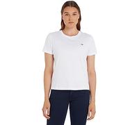 Tommy Jeans TJW REGULAR JERSEY C NECK Hauts en tricot à manches courtes Femme, Blanc (White), XXS