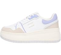 Tommy Jeans Tjw Retro Basket Flatform En0en02916 Low Top Femme, Poussière de pervenche Sable Beige du golfe, 39 EU