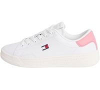 Tommy Jeans Tjw Script Cupsole EN0EN02960 Low Top pour Femme Rose (Ecru/Rose enchanté), 40 EU