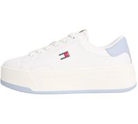 Tommy Jeans Tjw Script Cupsole Flatform EN0EN02961 Chaussures Basses pour Femme Bleu (Ecru/Soaring Skies), 40 EU
