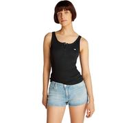 Tommy Jeans Tjw Slim Button Tank Dw0Dw19492 Débardeur, Black (Black), XS Femme
