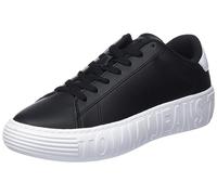Tommy Jeans Tommy Hilfiger Leather Outsole Em0em01159 Homme Baskets à semelle cupsole, Noir Black, 44 EU