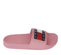 Tommy Jeans - Tongs Flag Pool Slides Rose - Femme - Chaussures - Rose - Taille: 40 EU