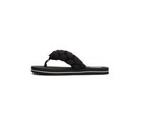 Tommy Jeans Tongs Femme Braided Beach Sandal avec Tresse, Noir (Black), 37