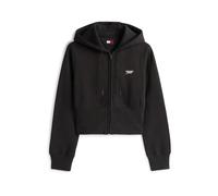 Tommy Jeans Veste de survêtement noir / blanc, Taille XS