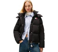 Tommy Jeans Veste Matelassée Femme Alaska Grid Down avec Capuche, Noir (Black), 1XL