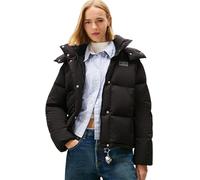 Tommy Jeans Veste Matelassée Femme Alaska Grid Down avec Capuche, Noir (Black), M