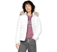 Tommy Jeans Veste Matelassée Femme Basic Hooded Down Jacket avec Capuche, Blanc (White), 3XL
