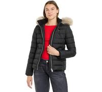 Tommy Jeans Veste Matelassée Femme Basic Hooded Down Jacket avec Capuche, Noir (Black), L