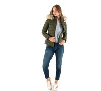 Tommy Jeans Veste Matelassée Femme Basic Hooded Down Jacket avec Capuche, Vert (Fatigue Green), XL
