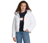 Tommy Jeans Veste Matelassée Femme Chaude, Blanc (White), M