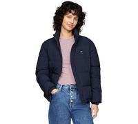 Tommy Jeans Veste Matelassée Femme Essential Puffer avec Col, Bleu (Dark Night Navy), XS