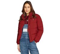 Tommy Jeans Veste Matelassée Femme Essential Puffer avec Col, Rouge (Regatta Red), XS