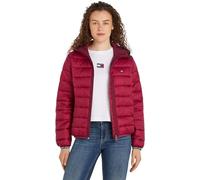 Tommy Jeans Veste Matelassée Femme Quilted Tape Hood Jacket avec Capuche, Rouge (Valley Grape), XXS