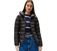 Tommy Jeans Veste Matelassée Femme Slim avec Capuche, Noir (Black), S