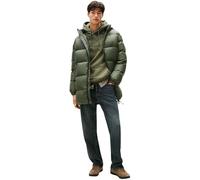 Tommy Jeans Veste Matelassée Homme Essential Down Parka à Capuche, Vert (Pewter Green), S