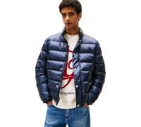 Tommy Jeans Veste Matelassée Homme Light Down avec Patte à Boutons, Bleu (Dark Night Navy), S