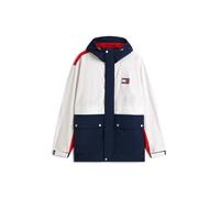 Tommy Jeans Veste mi-saison 'Logo Regatta Relaxed Ripstop' bleu marine / rouge vif / blanc, Taille S