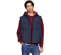 Tommy Jeans Veste sans Manches Homme Essential Down Vest avec Capuche, Bleu (Dark Night Navy), XL
