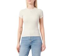 Tommy Jeans Women’s Short Sleeve Essential Rib Slim Fit T-Shirt