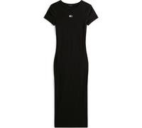Tommy Jeans Women's Badge Rib Bodycon Dress Noir 14 (L) Female