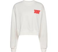 Tommy Jeans Women's Cropped Crew Sweatshirt Écru 8 (XS) Female