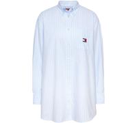 Tommy Jeans Women's Oxford Long-Sleeve Plain Shirt Sw Blue/Stripe Traduction : Sw Bleu/Rayé 8 (XS) Female