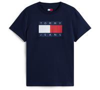 Tommy Jeans Women's Tj Badge Rib Regular Fit T-Shirt Nuit Noire Marine 12 (M) Female