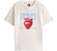 Tommy Jeans Women's Tj Strawbs Regular Fit T-Shirt Écru 16 (XL) Female