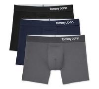 Tommy John Lot de 3 caleçons en Coton Frais pour Homme - sous-vêtements Confortables, Respirants et Doux pour Homme - Noir/Gris Fer/Bleu Marine - L, Noir, Gris Fer, Bleu Marine, L