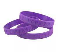 Tommy K Products Bracelets de sensibilisation multicolores - Rouge, bleu, vert, jaune, orange, charité, travail, espoir, foi, force, courage, Adult Standard, Silicone, Pas de gemme