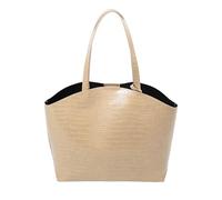 Tommy & Kate BRIELLE Sac à bandoulière motif crocodile avec pochette amovible, sac fourre-tout élégant et grande capacité pour femme, sacoche en cuir synthétique, Brun clair (cappuccino), Large