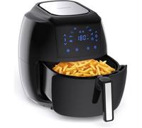 Tomons 5,5L Friteuse electrique sans huile Airfryer XXL Avec cuve amovible et Recette, 8 Modèles, Écran Tactile LED, 1800W