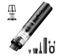 tomons Aspirateur à Main, Aspirateur à Main sans Fil de 14000PA 3-en-1 avec Filtre HEPA Multi-Filtration, avec LED, Aspirateur Compact pour la Maison, la Voiture et l'extérieur.