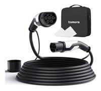 tomons Cable Recharge Voiture Electrique Type 2, 22KW 32A Triphasé 10M, pour Modèles S/X/Y/3, ID.3, ID.4, E-Tron, Zoe, Kona, I3