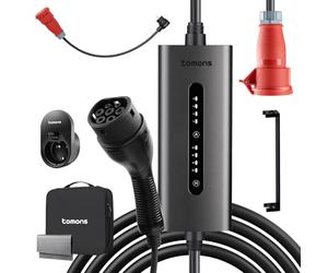 tomons Chargeur VE 11kW, 7m CEE 16A Courant Réglable, IP65