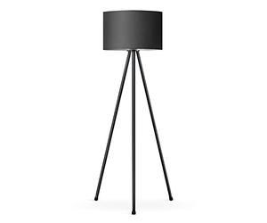 tomons Lampadaire LED Dimmable Contemporain avec Trépied en Métal, Lampadaire de Salon et de Chambre à Coucher, Style Scandinave - Noir