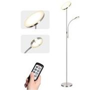 tomons Lampadaire sur Pied Salon, Lampadaire LED Dimmable en continu, Lampadaire Télécommande avec Lampe de Lecture Réglable, 3 Températures de Couleur, Lampe sur Pied pour Salon, Chambre, Bureau, 30W